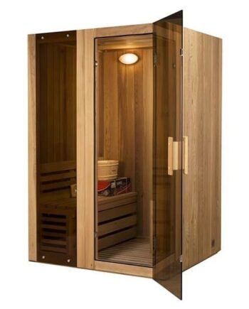 ALEKO StI2ced Cedar Indoor Wet Dry Sauna Steam Room, 3 kW Harvia KIP Heater, 2 Person
