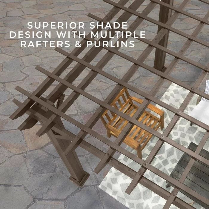 Backyard Discovery 12 ft. x 10 ft. Steel Traditional Pergola