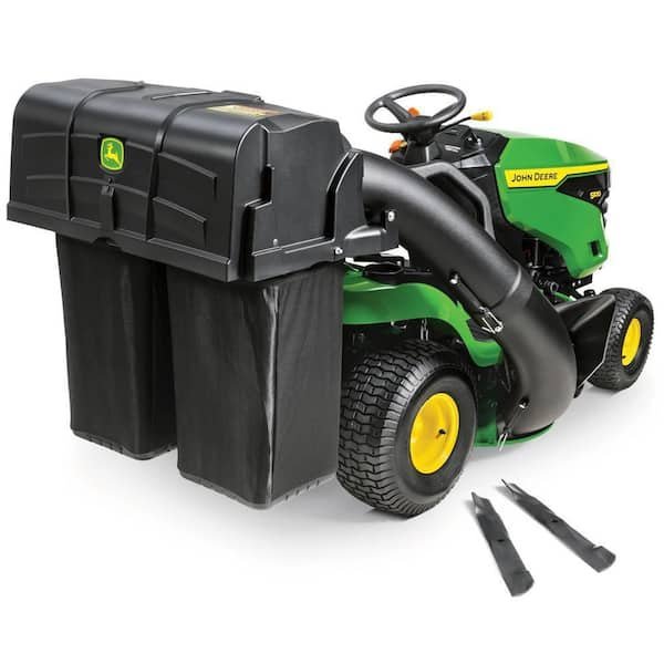 John Deere 42-inch Twin Bagger for 100 Series Tractors - Fast, Easy Attachment