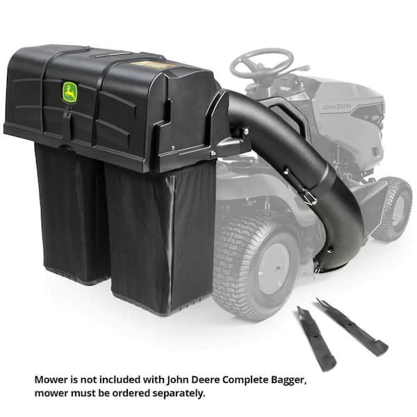 John Deere 42-inch Twin Bagger for 100 Series Tractors - Fast, Easy Attachment