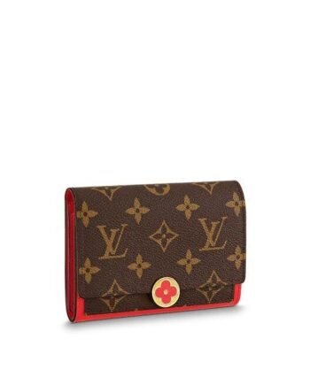 Louis Vuitton FLORE COMPACT WALLET COQUELICOT
