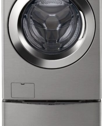 LG – 4.5 Cu. Ft. High-Efficiency Stackable Smart Front Load Washer with Steam and 6Motion Technology – Graphite steel