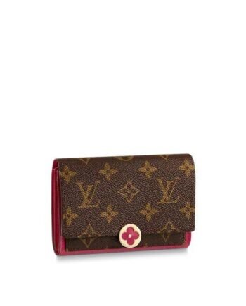 Louis Vuitton FLORE COMPACT WALLET FUSHIA