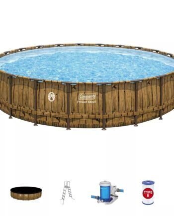 Coleman Power Steel 22′ x 52 Round Above Ground Pool Set