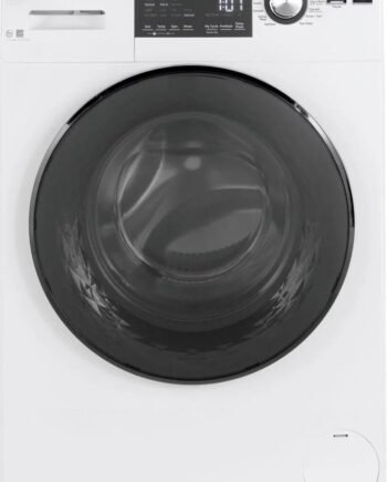 GE – 2.4 Cu. Ft. High Efficiency Stackable Front Load Washer with Steam and Sanitize – White