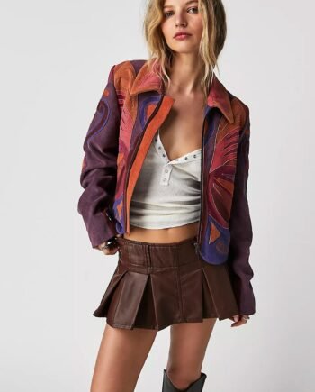 Multicolor Leather Jacket – Bold, Stylish Leather Jacket for a Unique Look