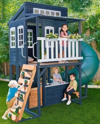Kids Kidkraft Cozy Escape Playhouse In Navy Installation Included